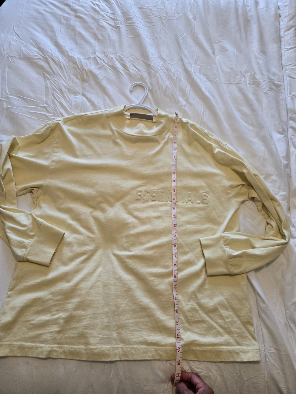 Essentials Long Sleeve Crewneck Shirt - Pale Yellow